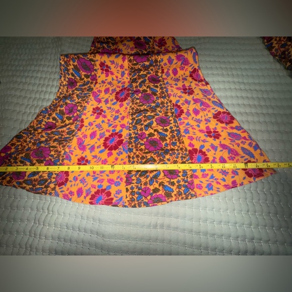 Free People Pants Bail Sultry Bohemian Flare Floral Belted Cottage NWOT Sz L - Picture 8 of 16